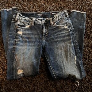 Silver Skinny Jeans size 29